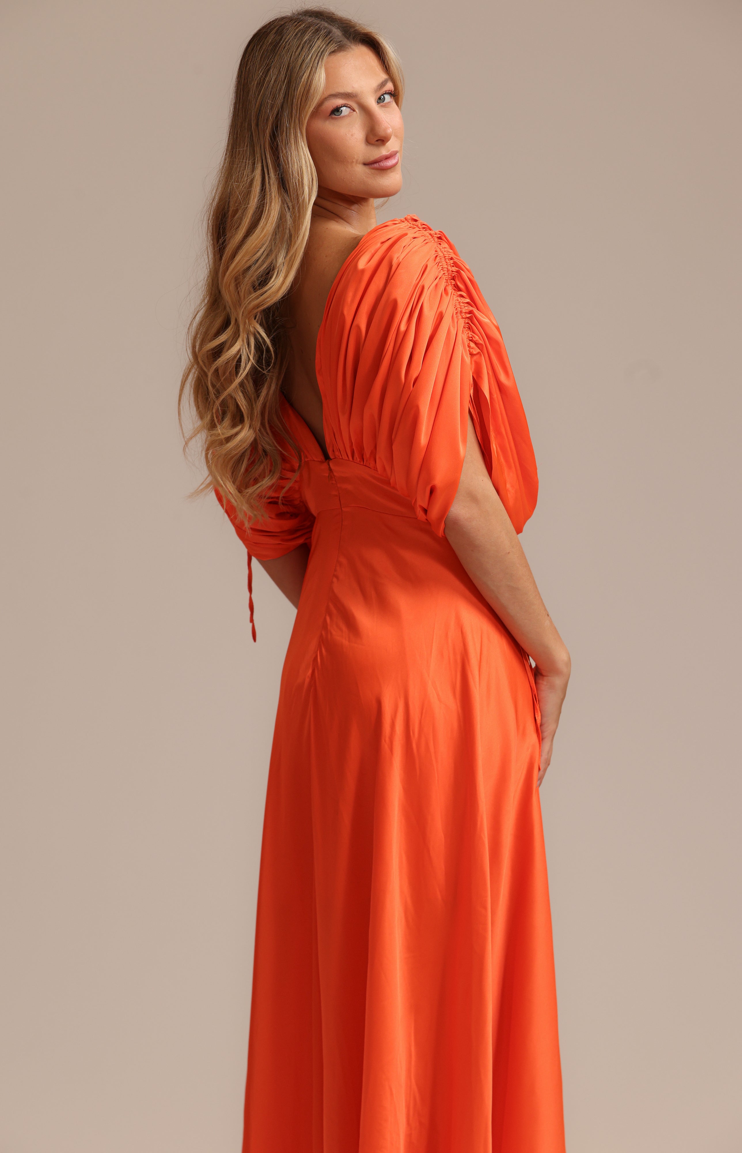 FR  Isaura  Orange Long Dress