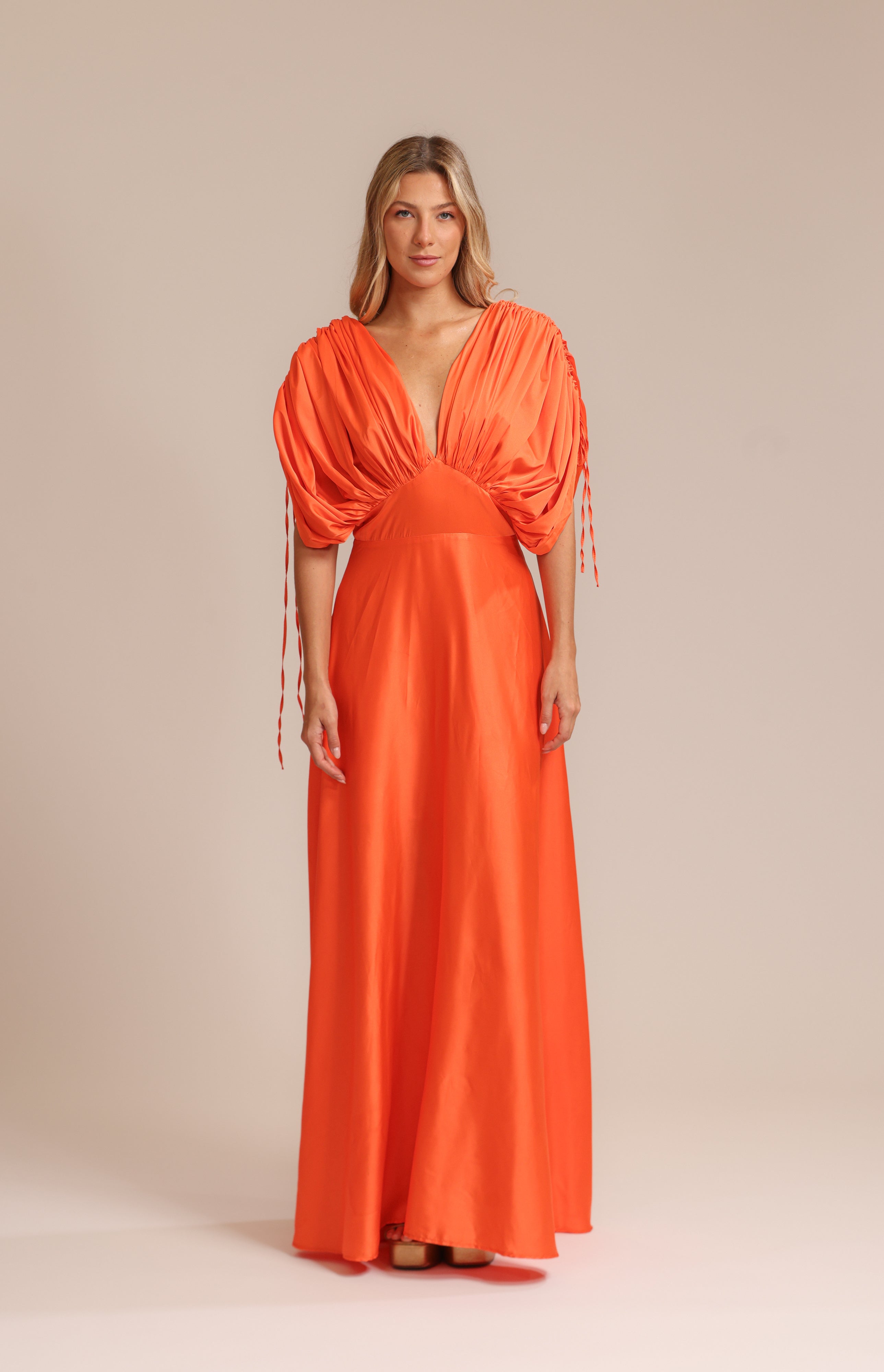 FR  Isaura  Orange Long Dress